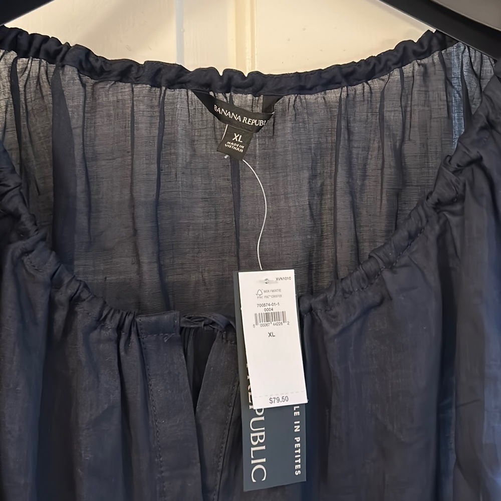 Banana Republic, XL see-through gauze shirt